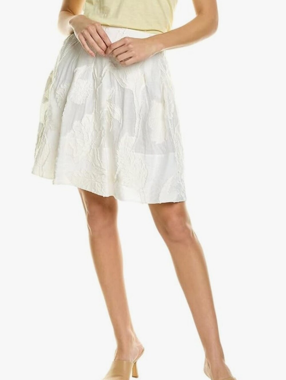 Vince Women's Fil Coupe Short Tiered Skirt L